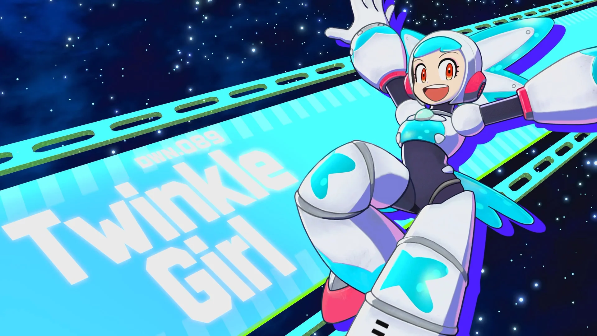 Official Twinkle Girl (DWN.089) character art depicting the Mega Man-inspired robot master in her signature space-themed design.