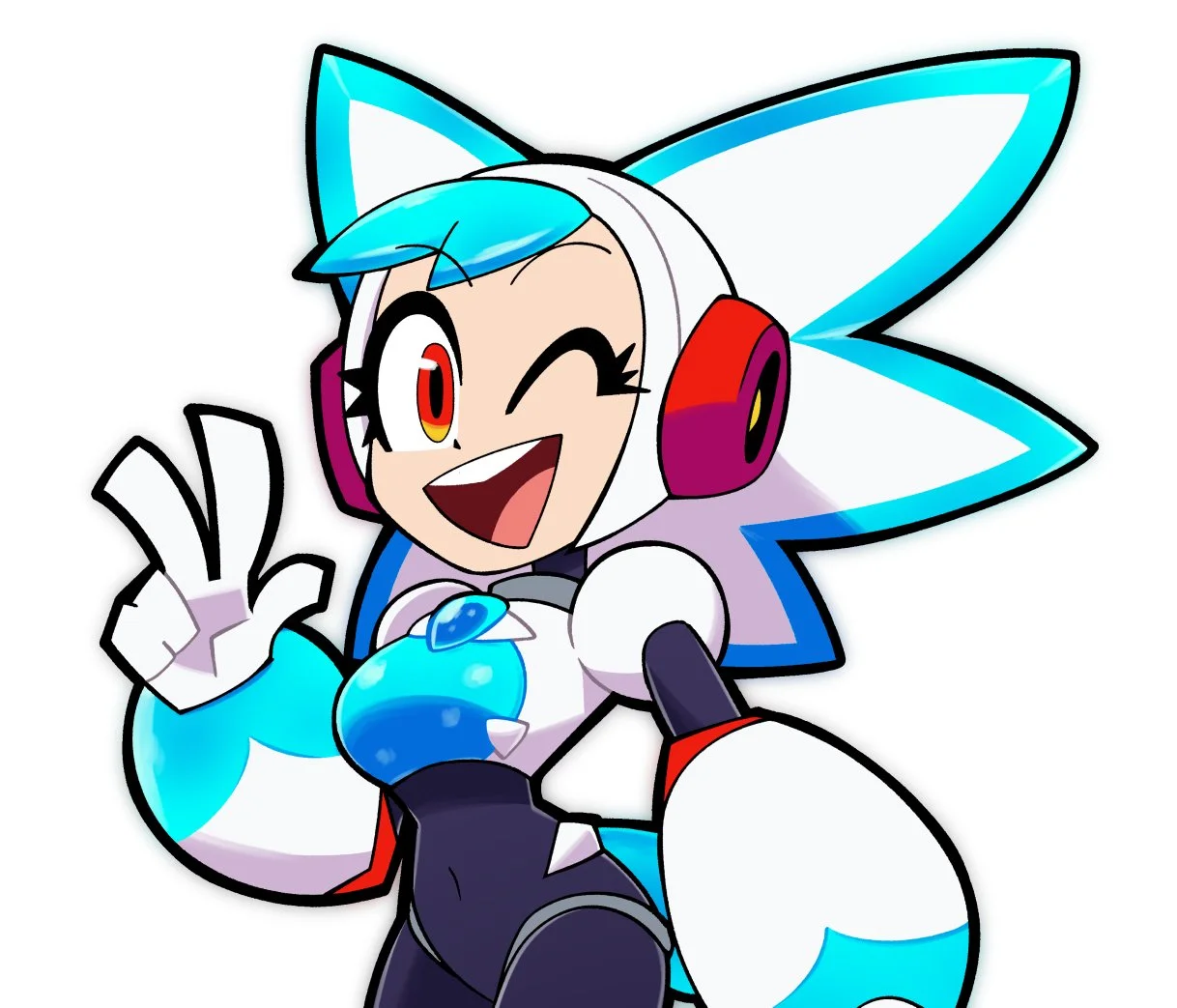 Chibi fan illustration of Twinkle Girl striking a cheerful winking peace-sign pose, showcasing the character design that inspired the meme.