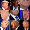 Grid of unfavorable facial expressions and angles.