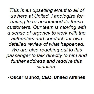 United Airlines Passenger Removal