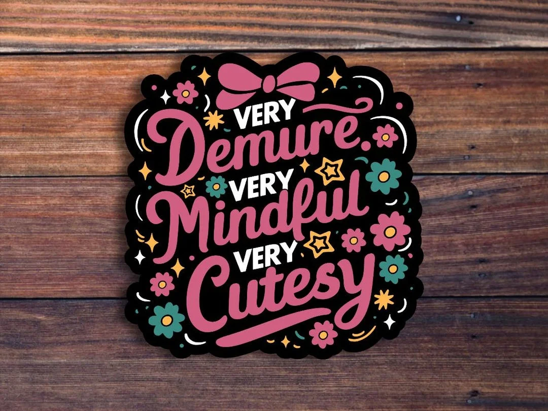 Playful aesthetic sticker graphic.
