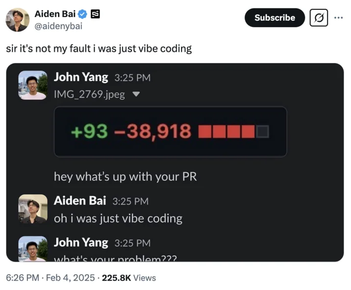 Real-world AI code generation disaster.