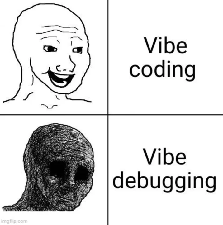 Contrast between coding and debugging struggles.