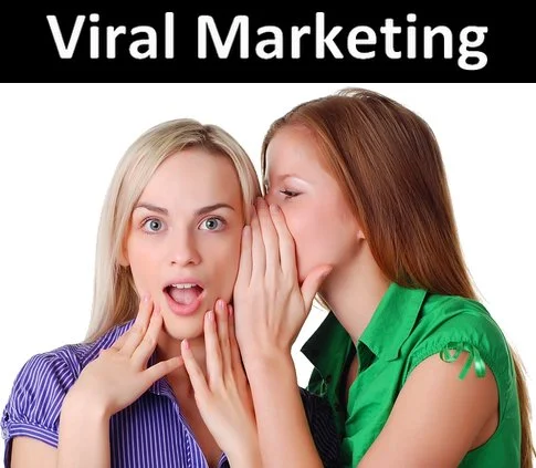 A promotional illustration depicting the word-of-mouth concept behind viral marketing.