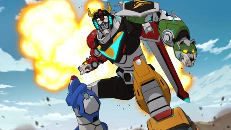 Promotional key art for DreamWorks' Voltron: Legendary Defender, which premiered on Netflix in 2016.