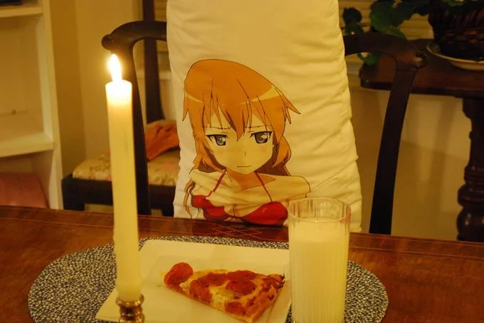 Literal waifu culture devotion display.