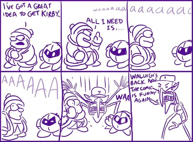 Waluigi's return makes comic funny.