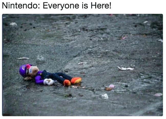 Waluigi's exclusion from playable roster.
