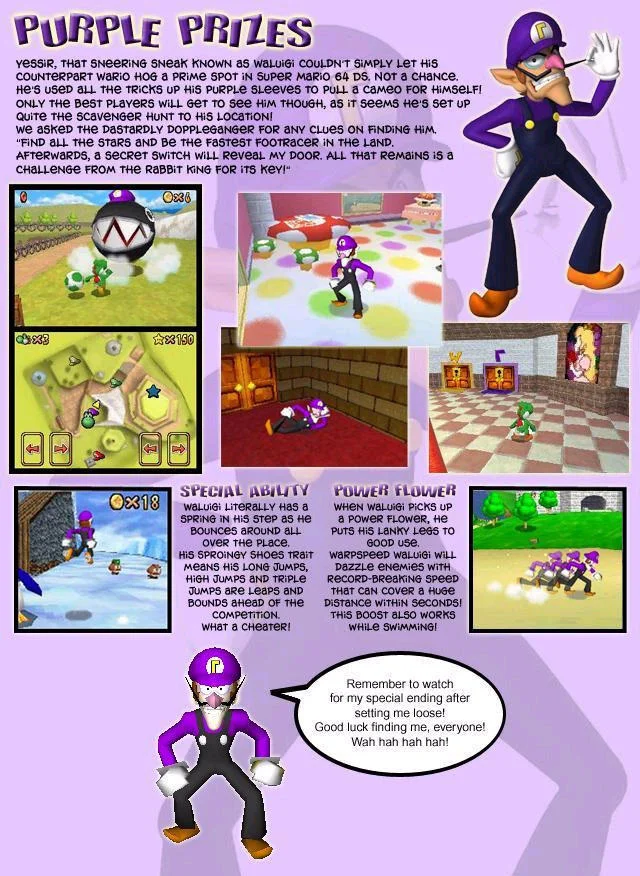 Purple Prizes fan dedication page.