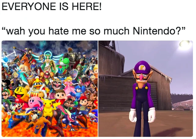 Everyone is here except Waluigi.