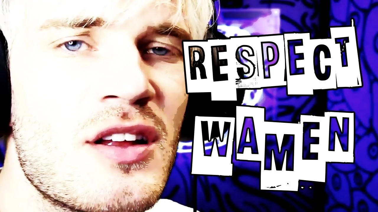 PewDiePie's 'Respect Wamen' YouTube video thumbnail, widely credited as the main source of the 'wamen' meme.