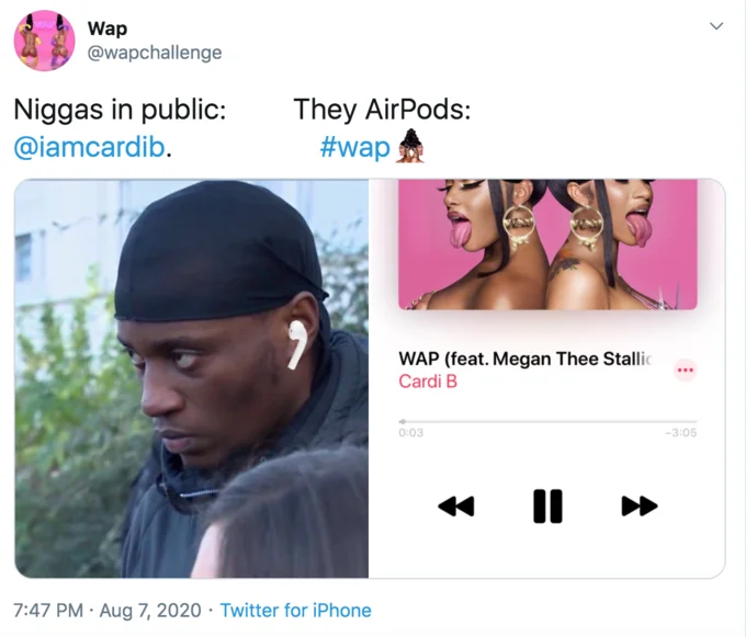 Music player streaming reaction contrast.