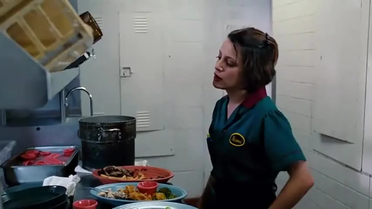 The iconic kitchen scene from the 2005 film Waiting... that inspired the 'Wash the Fucking Dishes' meme.