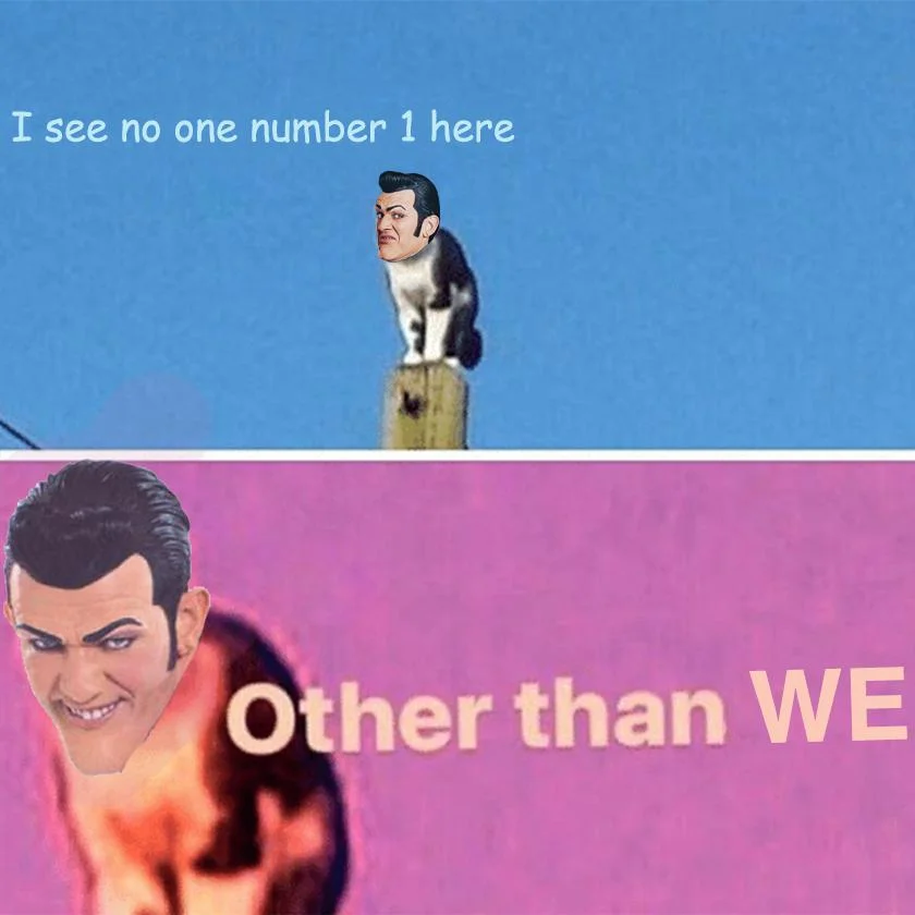 Derivative humor on viral meme.
