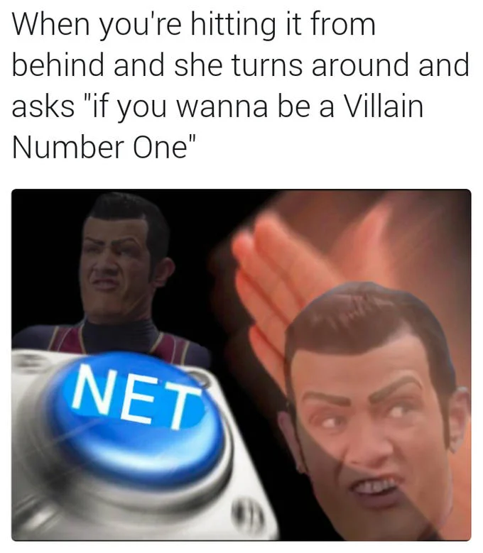 Iconic moment from meme origin.