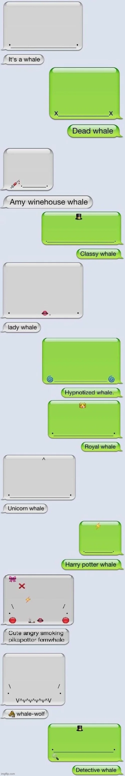 Example of the whale meme