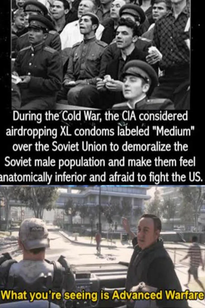 Historical Cold War events as advanced warfare.