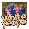 Group photo with white people text overlay.