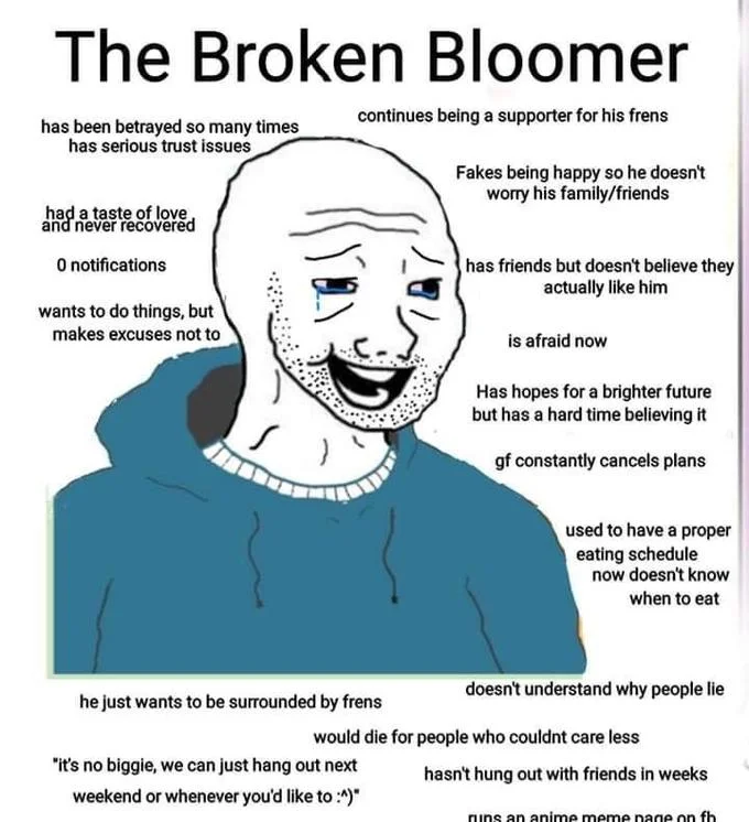 Broken Bloomer losing optimism.