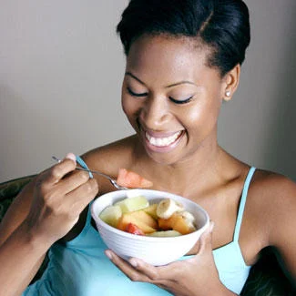 Inclusive representation of salad laughing trope.