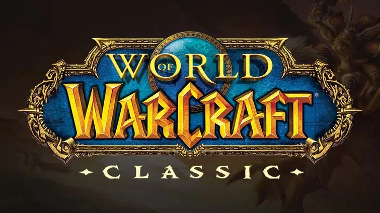 The official logo for World of Warcraft Classic, Blizzard's re-release of the vanilla 2004 version of the game.