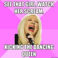 Dancing Queen misheard lyrics variation.