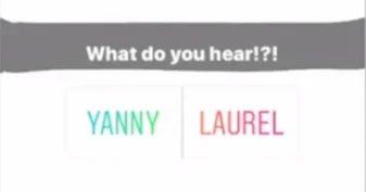 The quintessential visual representation of the 2018 audio perception phenomenon.