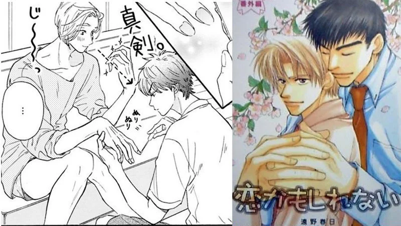 Manga comparison showing hand prominence.