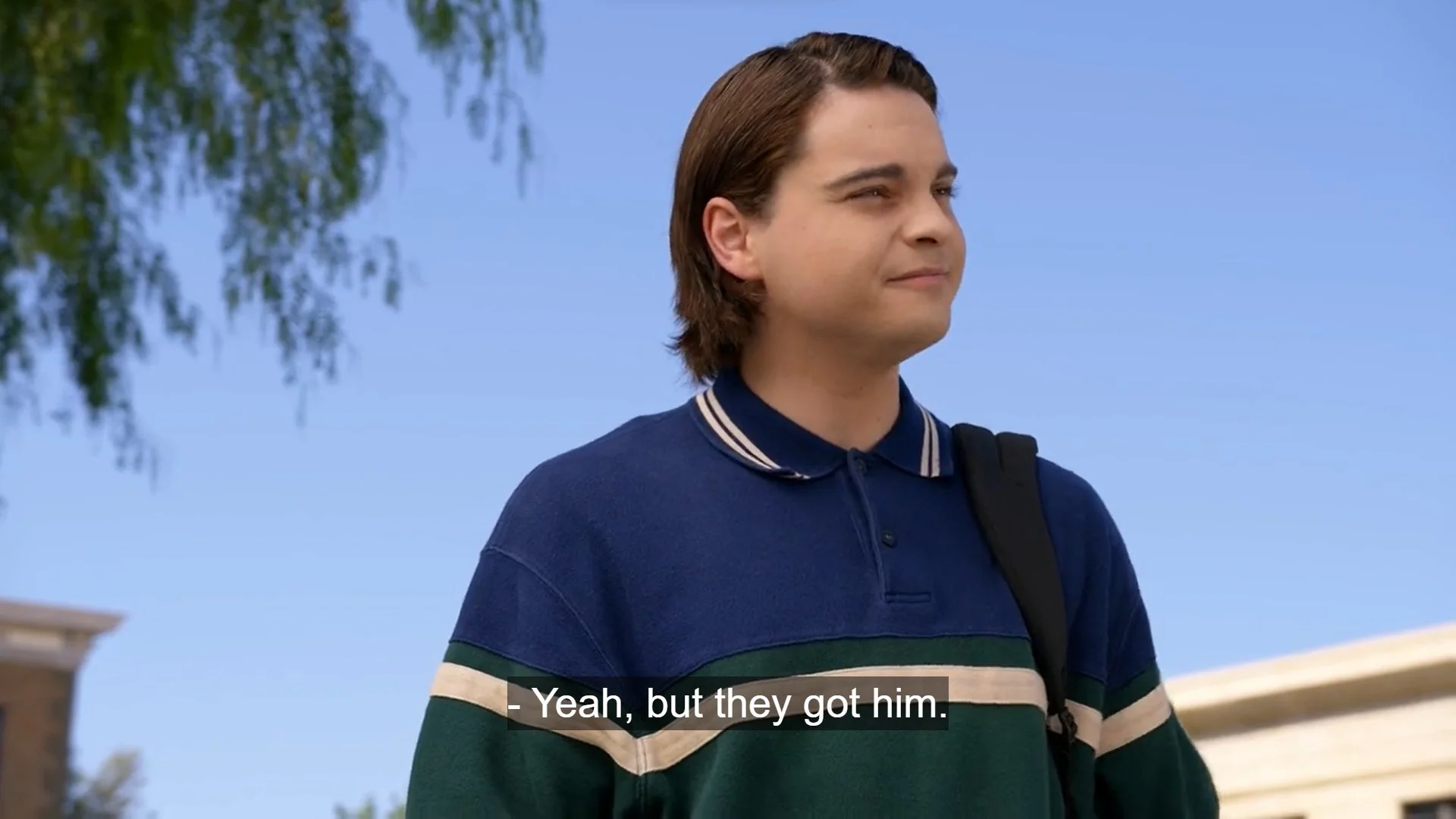 The original scene from the Peacock series 'Ted' (2024) that spawned the meme.