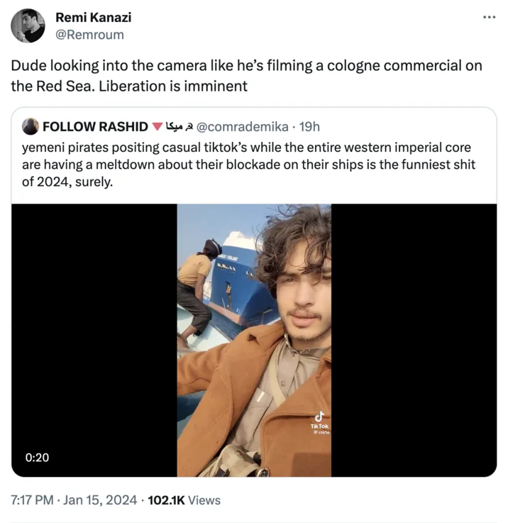 Users compared the cinematic quality of the selfie video to a cologne advertisement.