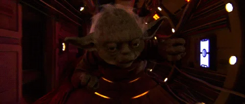 Clean template of Yoda in the vent.