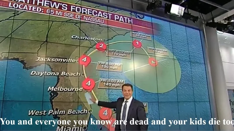 Shepard Smith's viral hurricane warning moment.