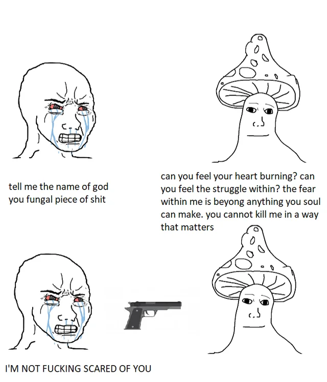 Four-panel comic adaptation of story.