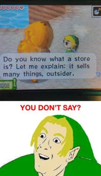 Store sells things obvious reaction.