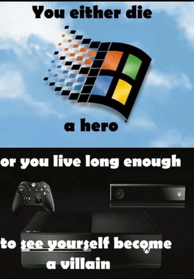 Xbox One DRM backlash reference meme.