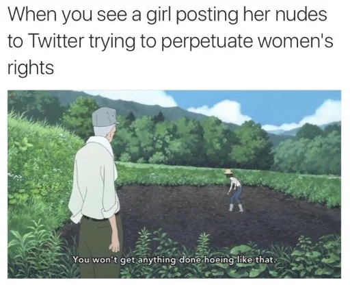 Social media activism commentary meme.