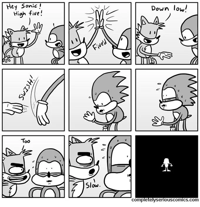Fan-created Sonic comic strip.