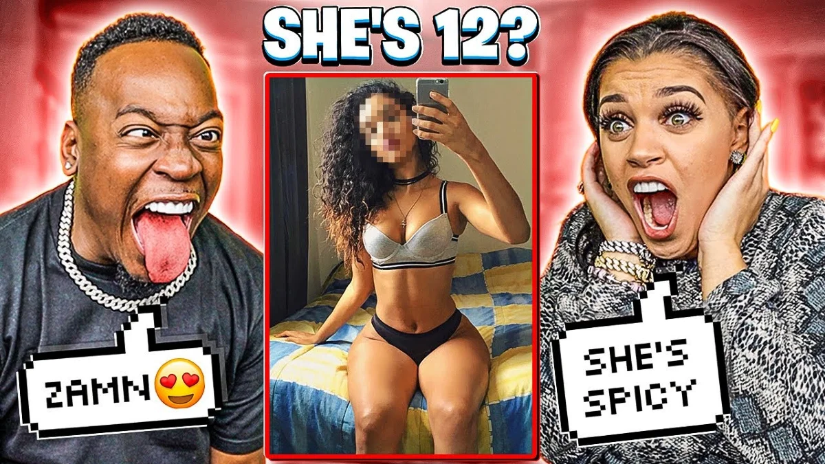 The clickbait-style YouTube thumbnail that popularized the 'Zamn, She's 12?' reaction format.