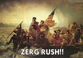 Historical painting Zerg Rush meme.