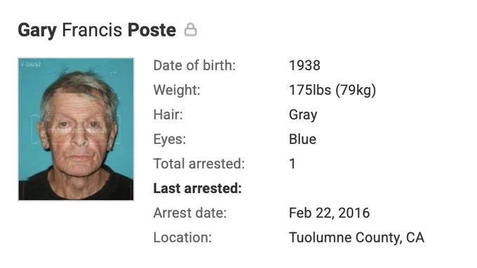 Gary Francis Poste profile document.