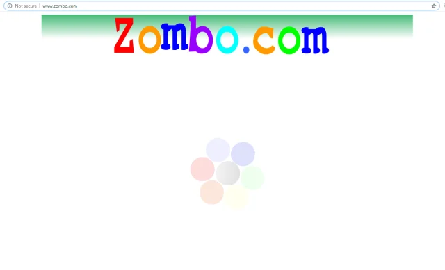 The iconic Zombo.com homepage.